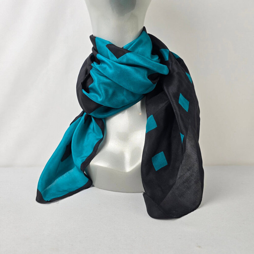 Vintage Blue & Teal Square Scarf